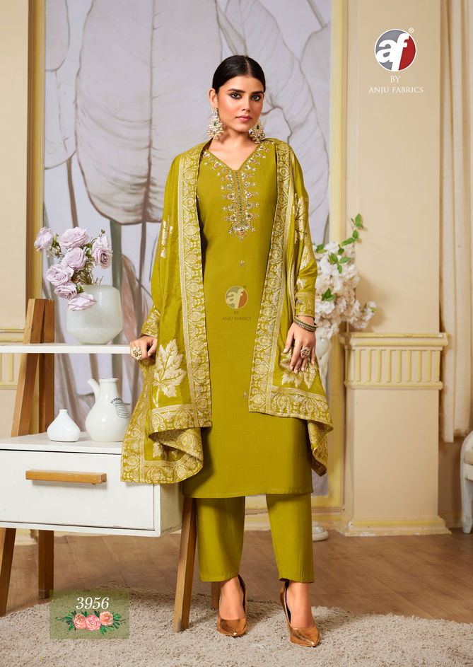 Vastra Vol 4 By Af Roman Silk Designer Kurti With Bottom Dupatta Wholesale Shop In Surat
